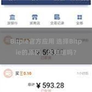 Bitpie官方应用 选择Bitpie的原因，你知道吗？