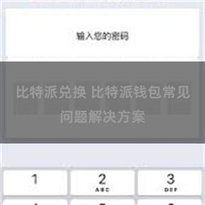 比特派兑换 比特派钱包常见问题解决方案