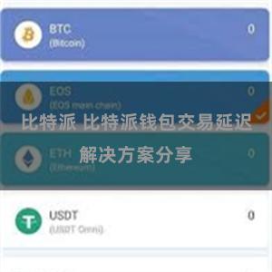 比特派 比特派钱包交易延迟解决方案分享