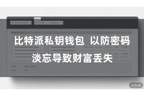 比特派私钥钱包  以防密码淡忘导致财富丢失
